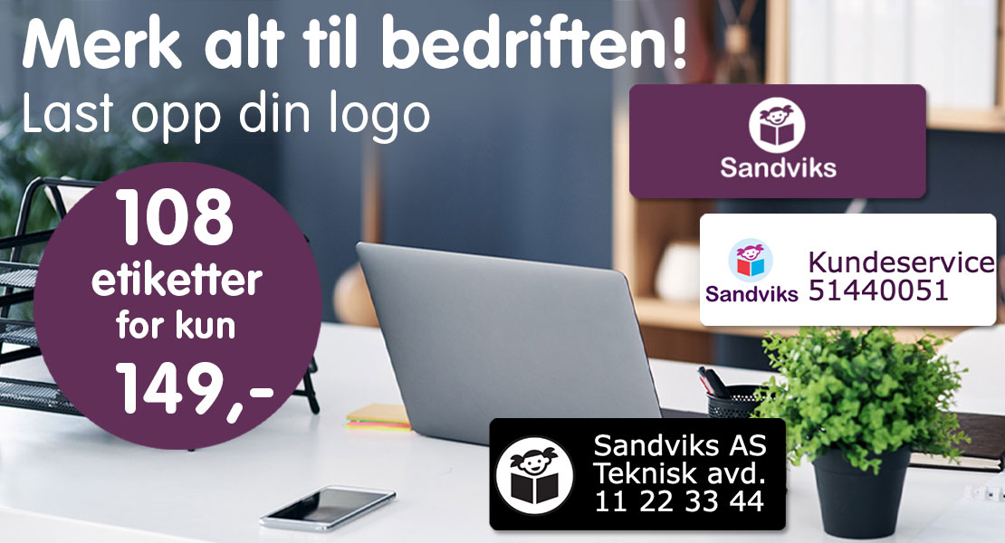 Navnelapper til kontor bedrift