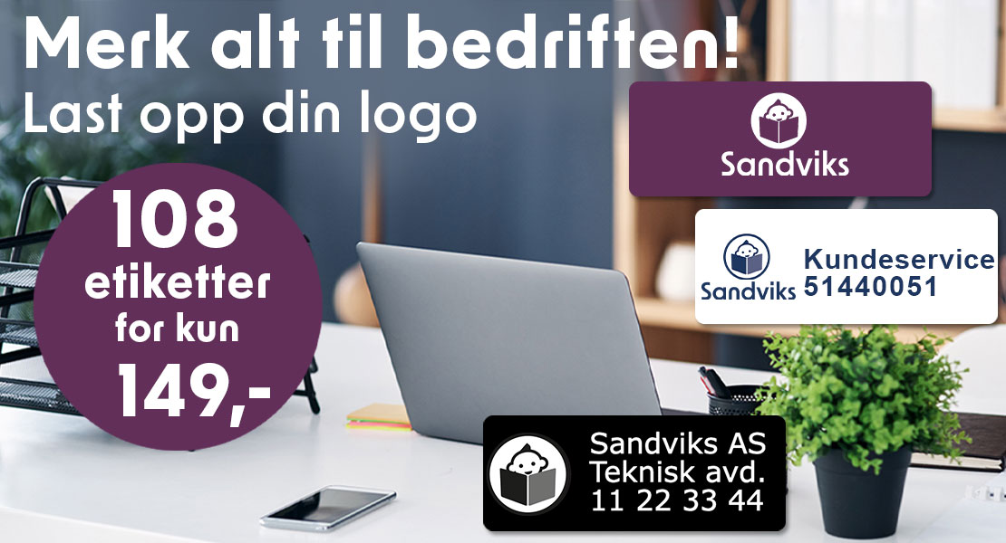 Navnelapper til kontor bedrift